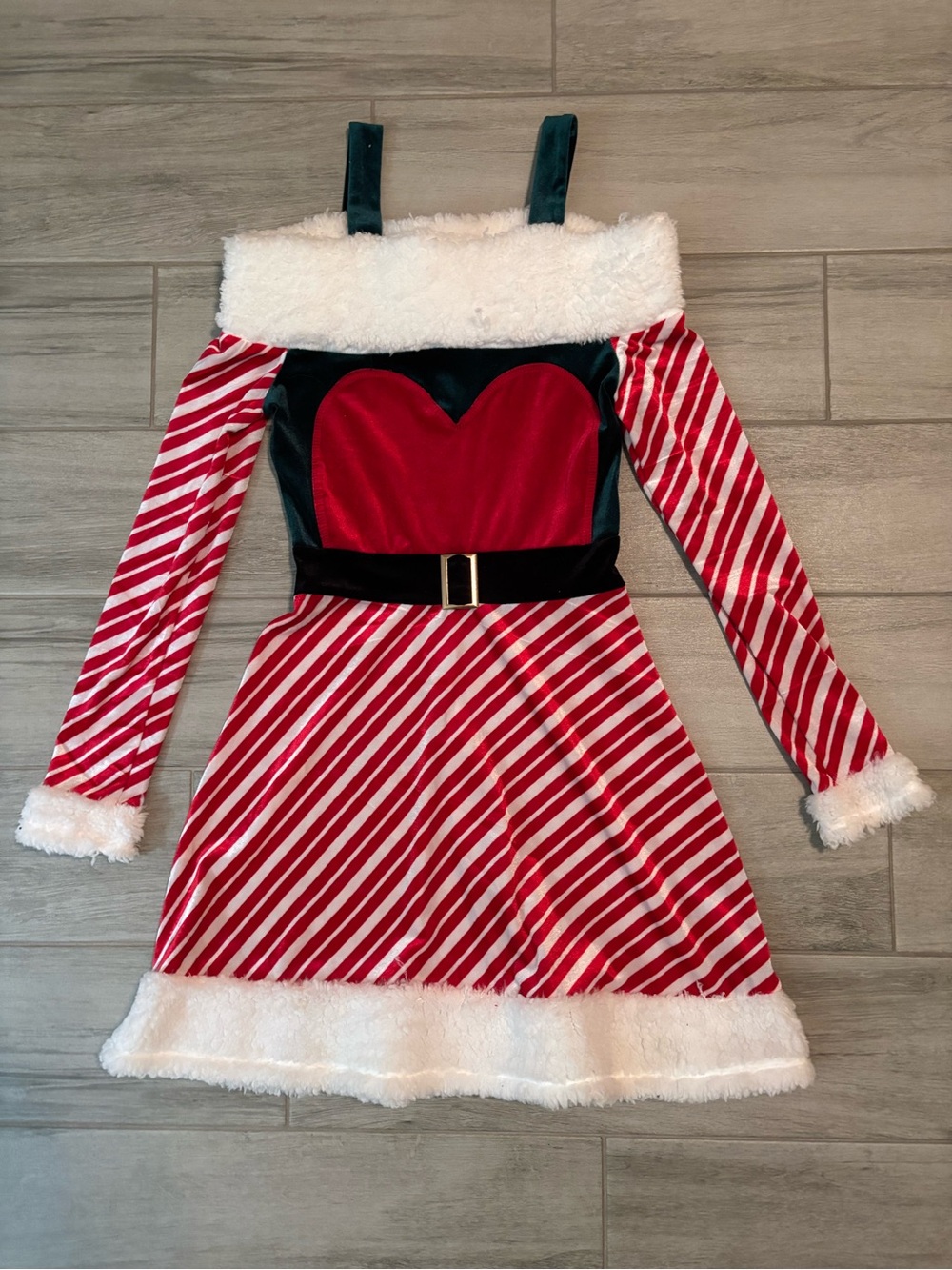 Christmas Holiday Elf Off the Shoulder Dress